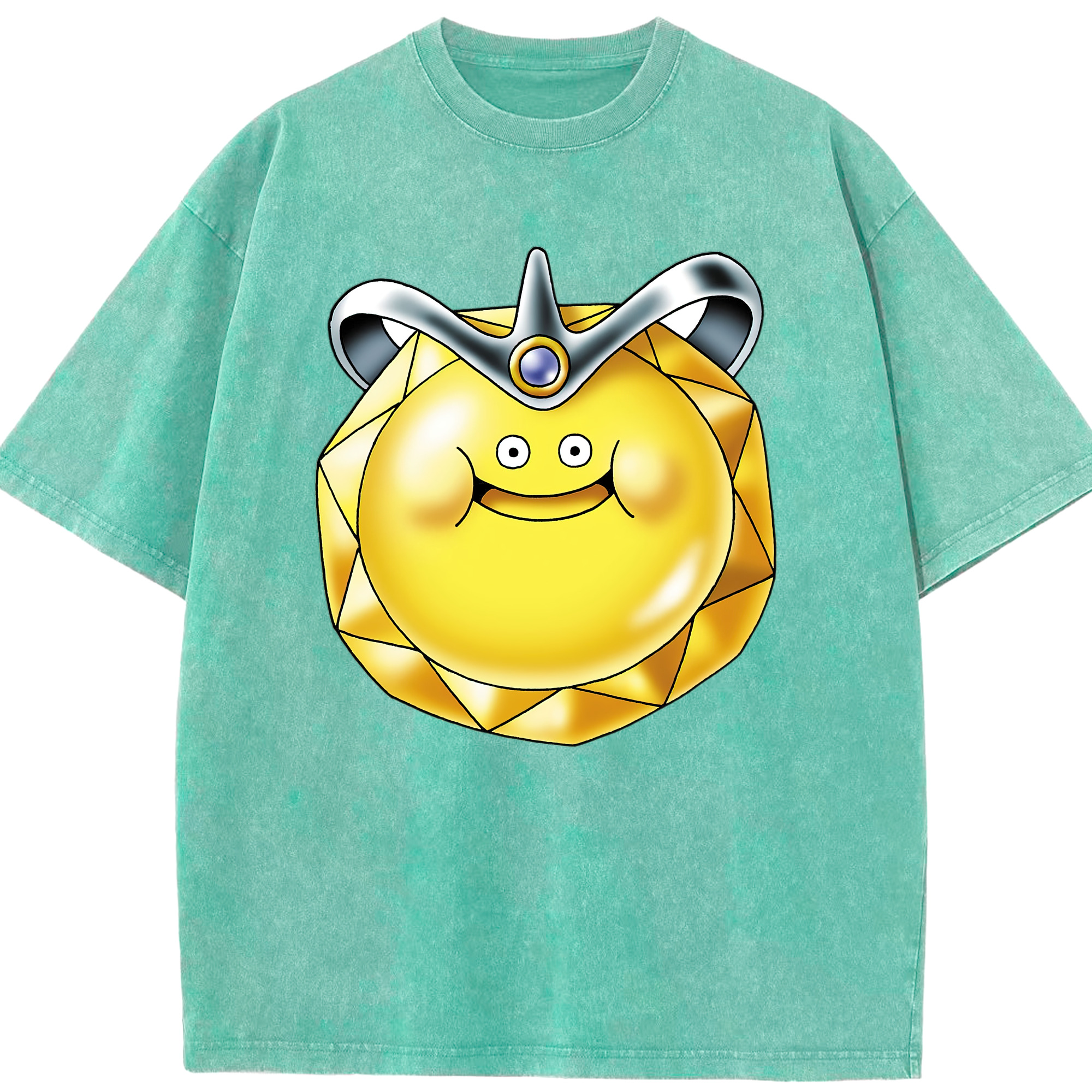 （画像用） ドラゴンクエスト Doragon Kuesuto Dragon Quest 綿100% ヴィンテージ風 半袖Tシャツ（フロントプリント）